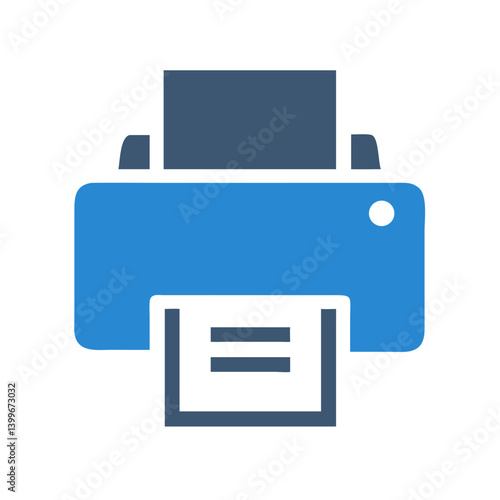 Printing Press Icon Representing Publishing, Production, and Print Media