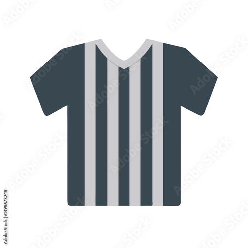 Referee Jersey Icon Representing Sports, Officiating, and Game Regulation