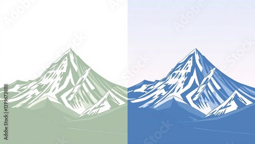 vector illustration of a mountain landscape