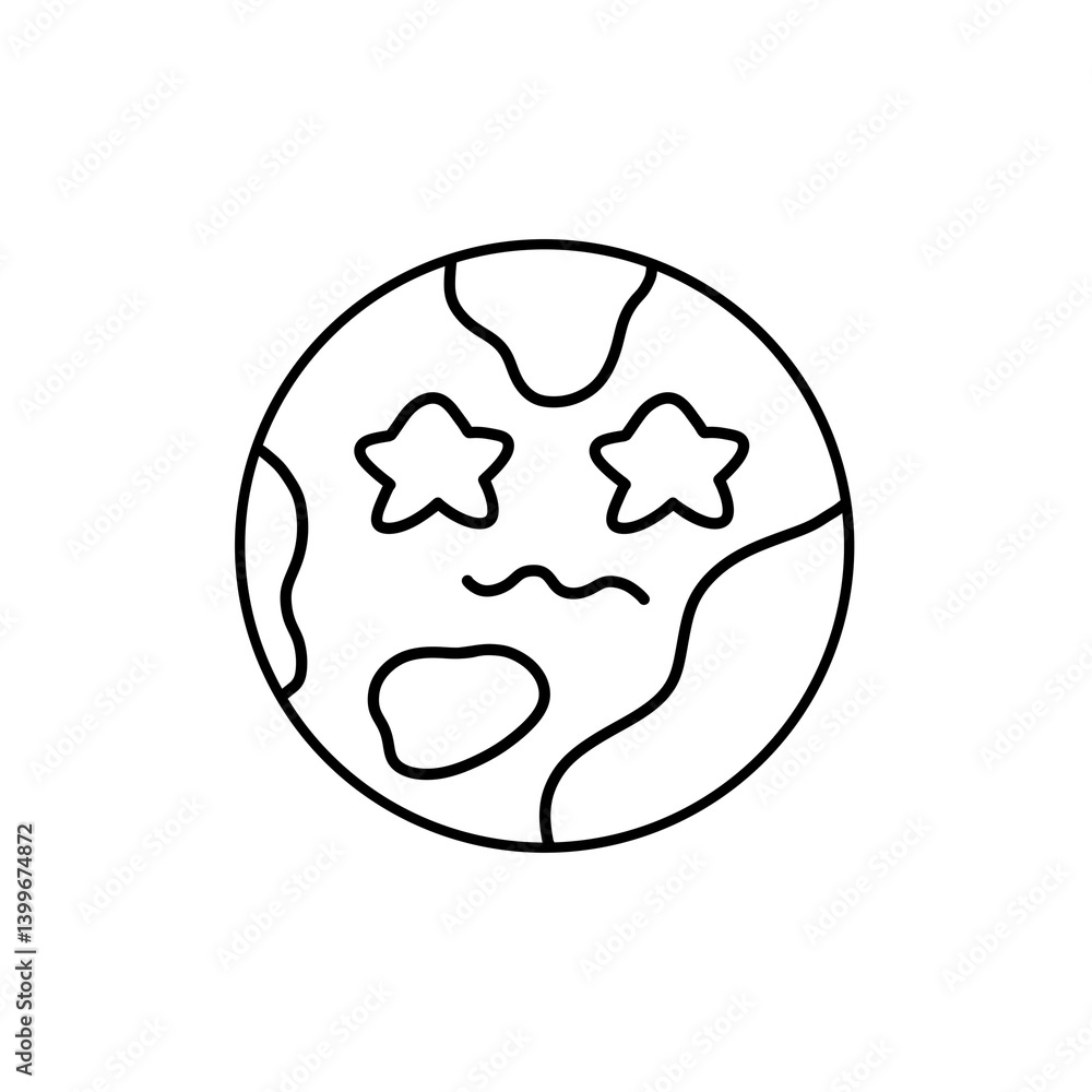 Obraz premium Save the World emoji with earth day