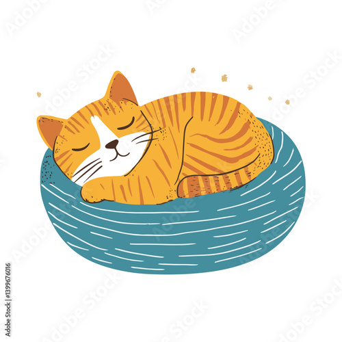 cat, cat bed, animal, vector, transparent background