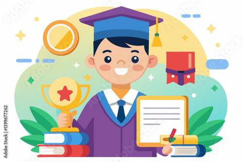 A happy student after getting success