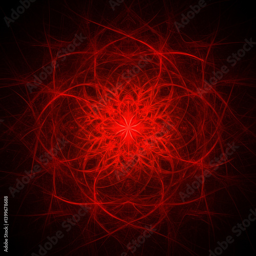 Dynamic Abstract Red Energy...