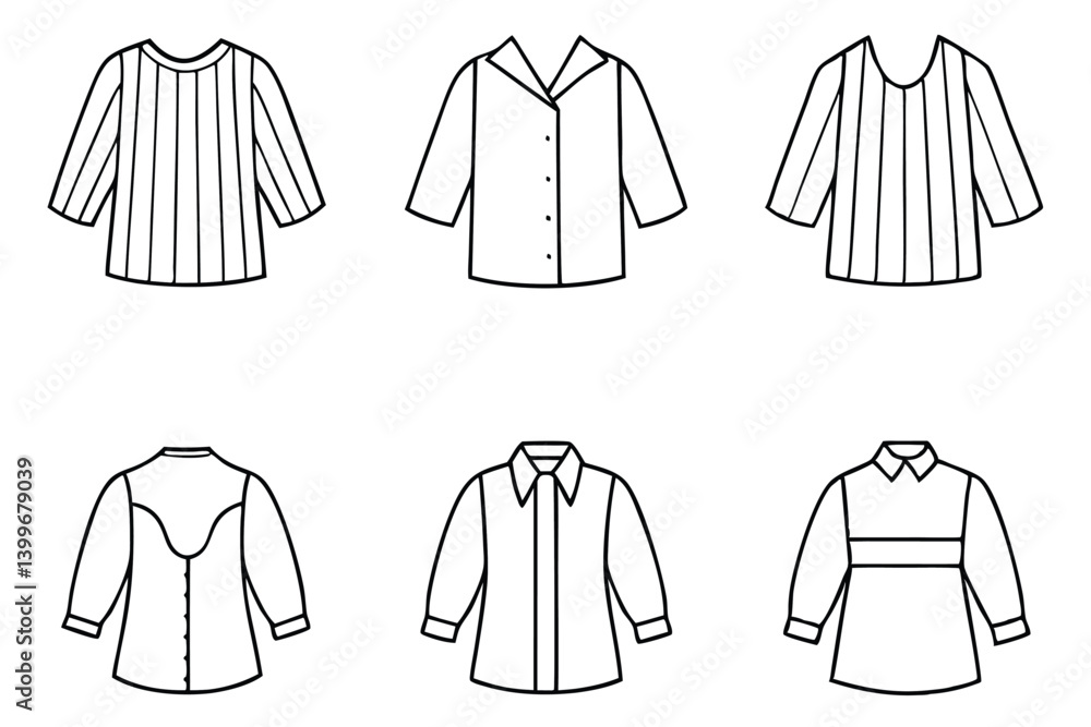 Chambray Line Art Minimalist Style with Subtle Detailing Chambray Line Art Minimalist Style with Subtle Detailing