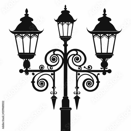 street lamp vector