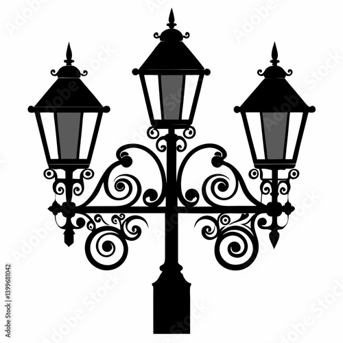 street lamp vector