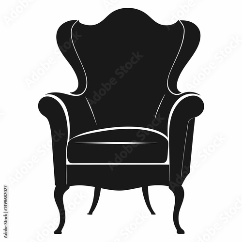 black leather armchair