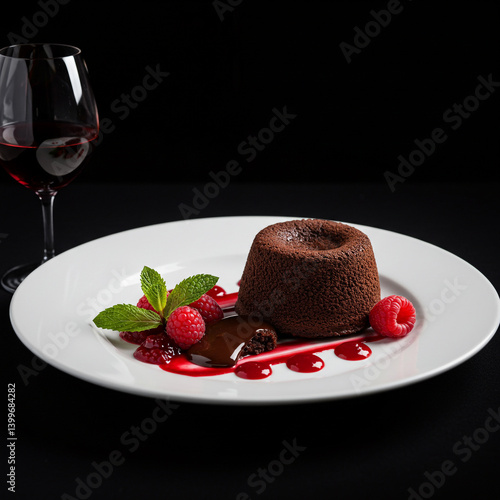 Chocolate Lava Cake with Ra...