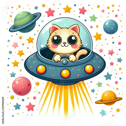 Cat in UFO