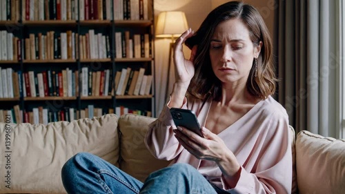 The Woman Using Smartphone.