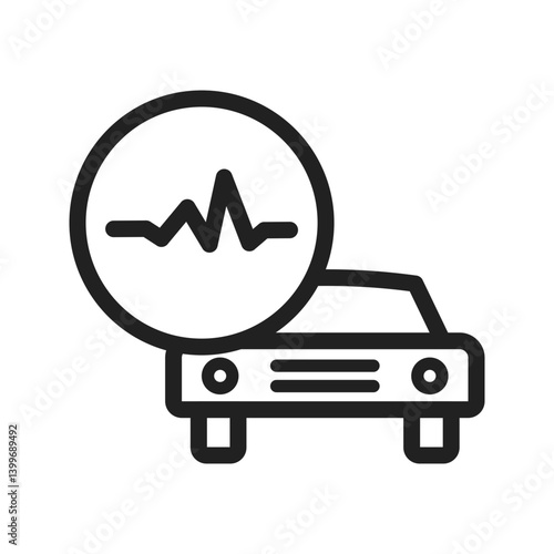Car Health icon vector image. Suitable for mobile apps, web apps and print media.
