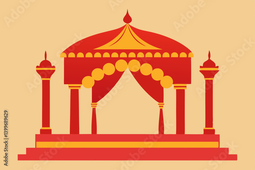 taj mahal vector illustration