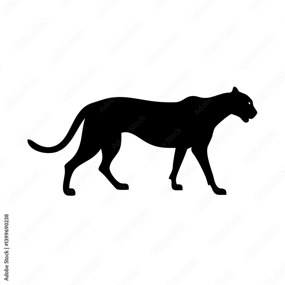 Fototapeta premium cheetah icon, cheetah silhouette vector illustration-simple silhouette illustration of cheetah, perfect for cheetah logos and icons
