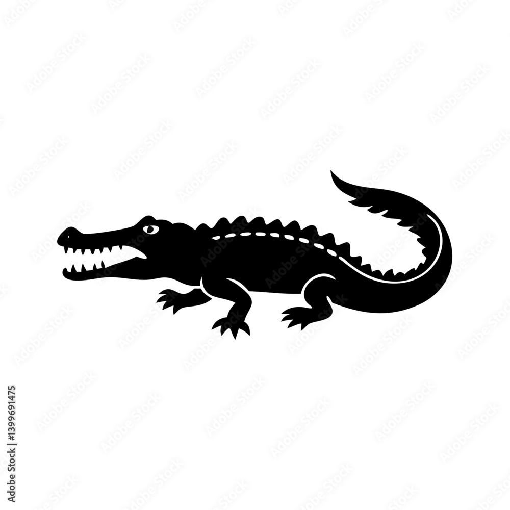 crocodile icon, crocodile silhouette vector illustration-simple silhouette illustration of crocodile, perfect for crocodile logos and icons crocodile icon, crocodile silhouette vector illustration-simple silhouette illustration of crocodile, perfect for crocodile logos and icons