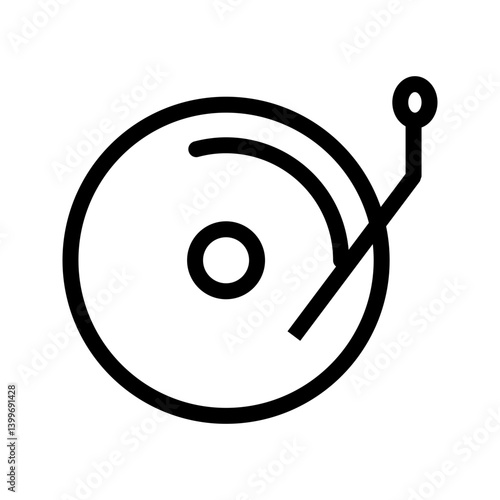 Disc Player icon vector image. Suitable for mobile apps, web apps and print media.