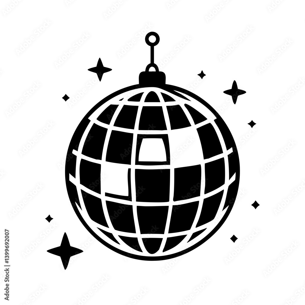 disco ball icon, disco ball silhouette vector illustration-simple silhouette illustration of disco ball, perfect for disco ball logos and icons disco ball icon, disco ball silhouette vector illustration-simple silhouette illustration of disco ball, perfect for disco ball logos and icons