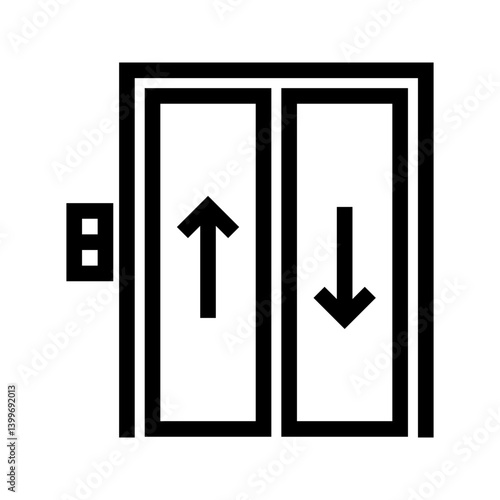 Elevator icon vector image. Suitable for mobile apps, web apps and print media.