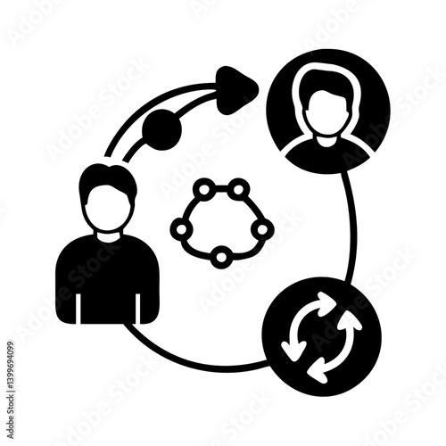 git commit icon, git commit silhouette vector illustration-simple silhouette illustration of git commit, perfect for git commit logos and icons