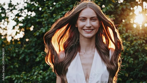 The Joyful Woman with Hair