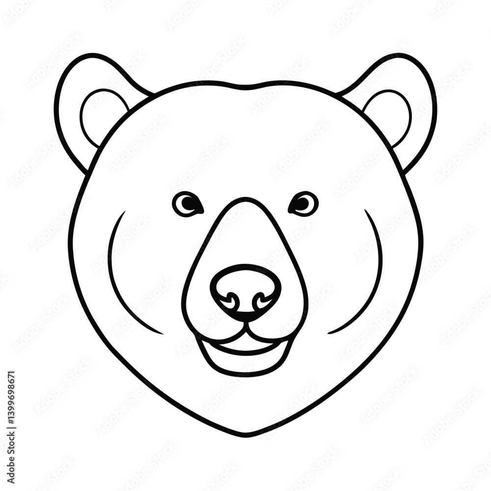 bear head grizzly cute vector art silhouette bear head grizzly cute vector art silhouette