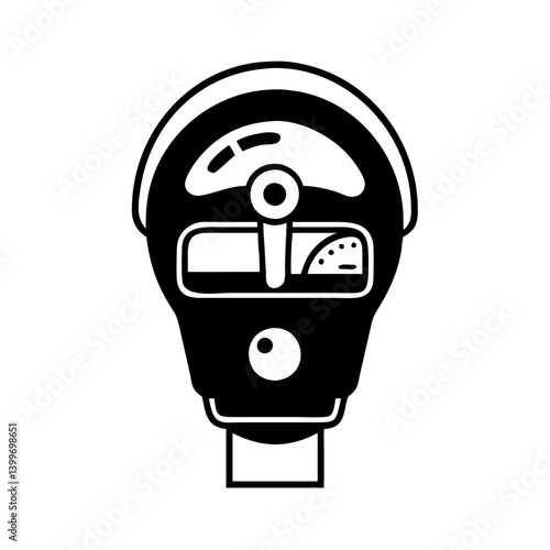 parking meter icon, parking meter silhouette vector illustration-simple silhouette illustration of parking meter, perfect for parking meter logos and icons