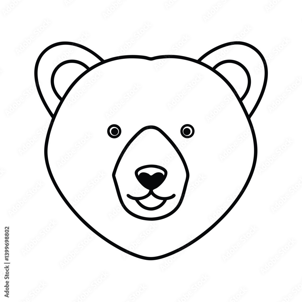 bear head grizzly cute vector art silhouette bear head grizzly cute vector art silhouette
