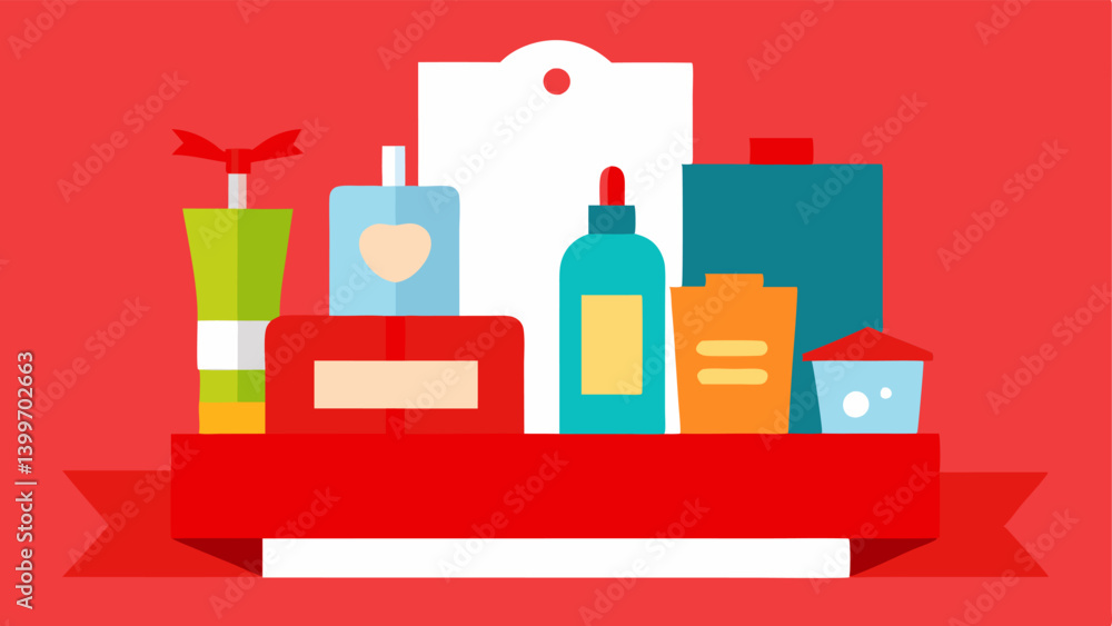 Gift Sets Display An attractive display of gift sets with a red banner stating Holiday Discounts featuring skincare items and cosmetics. Gift Sets Display An attractive display of gift sets with a red banner stating Holiday Discounts featuring skincare items and cosmetics.