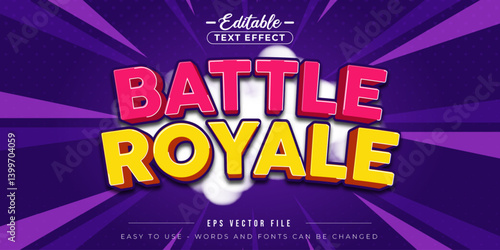Battle Royale text effect style theme.