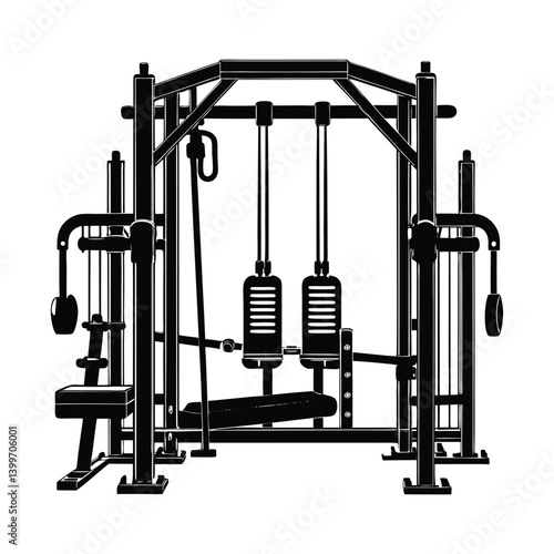 gym equipment vector illustration