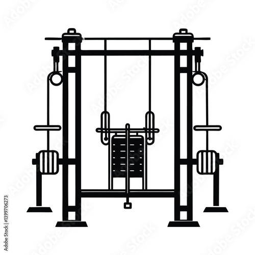 gym equipment vector illustration