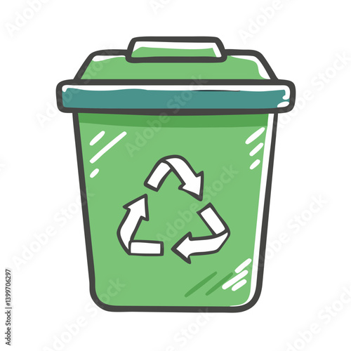 recycling bin icon, recycling bin vector illustration-simple illustration of recycling bin, perfect for recycling bin logos and icons