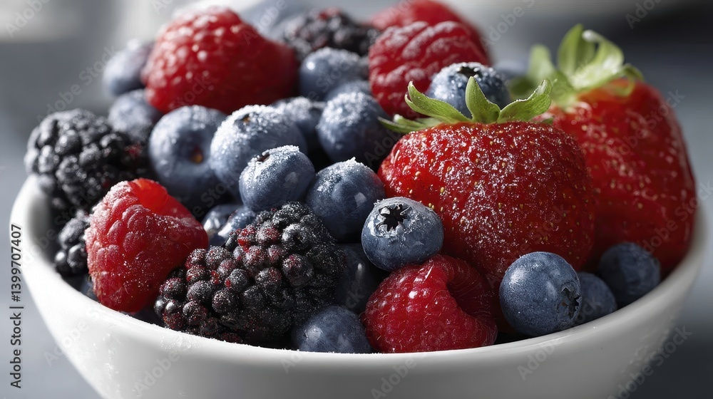 A bowl filled with various berries ? blueberries, raspberries, blackberries, and strawberries - mixed photography bright top A bowl filled with various berries ? blueberries, raspberries, blackberries, and strawberries - mixed photography bright top
