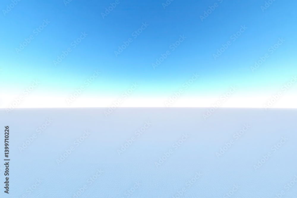 Clear bright sky and plain white ground