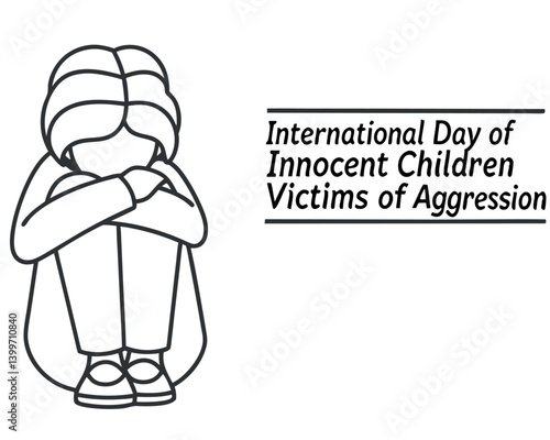 International Day Innocent Children Victims Aggression Awareness Illustration Design