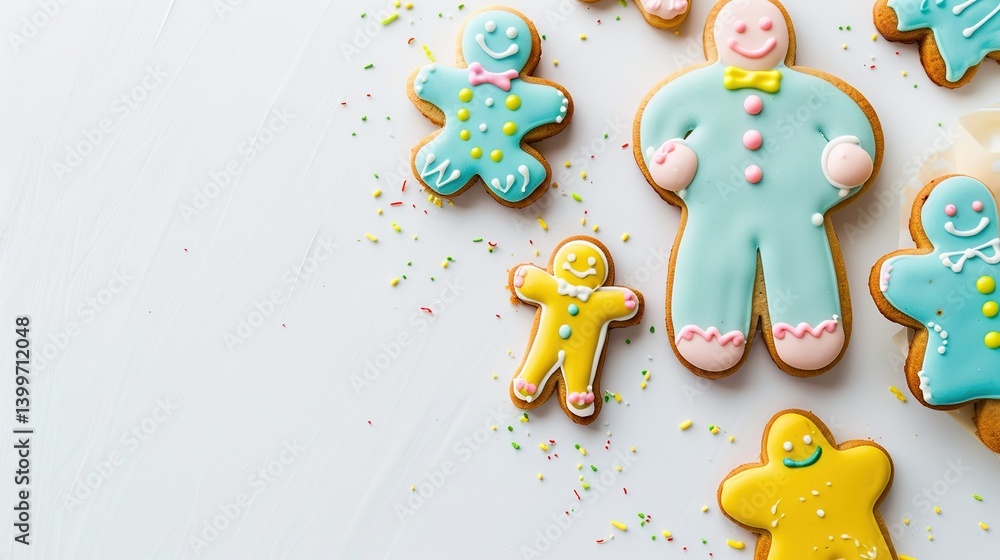 Obraz premium Father's Day Cookie Background: Conveying the Exquisite and Profound Gratitude to Father with the Sweetness of Cookies