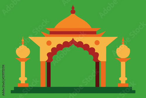 taj mahal vector illustration