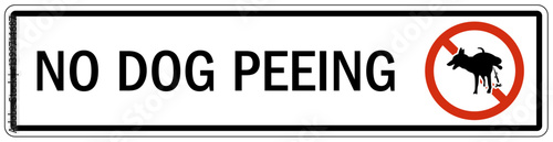 Dog poop sign no dog peeing