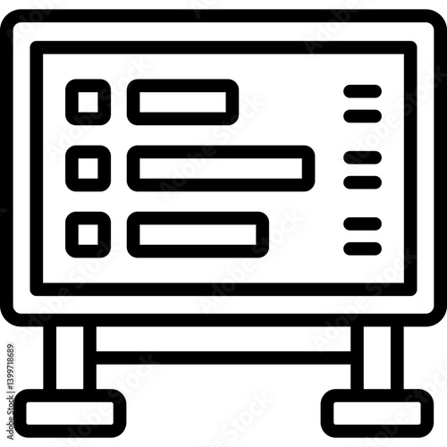 polling graph board icon