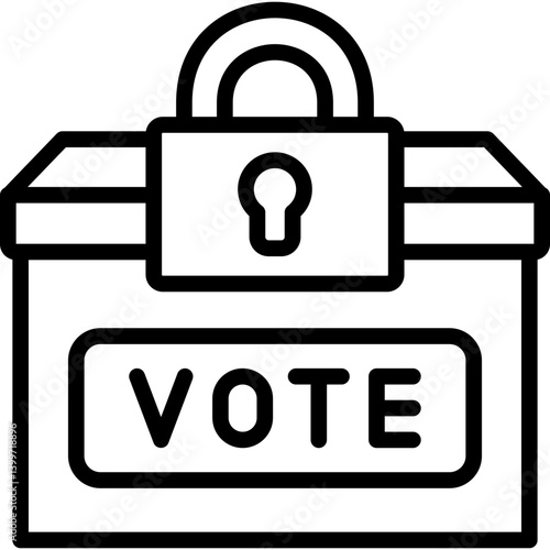 secured ballot box icon