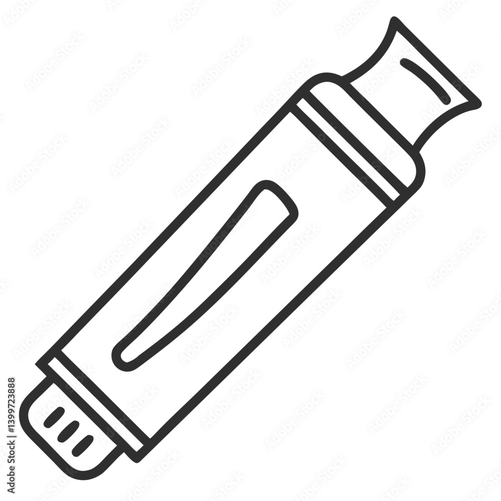 Fresh Smile: Toothpaste Outline Coloring Page Fresh Smile: Toothpaste Outline Coloring Page