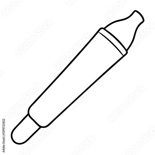 Fresh Smile: Toothpaste Outline Coloring Page