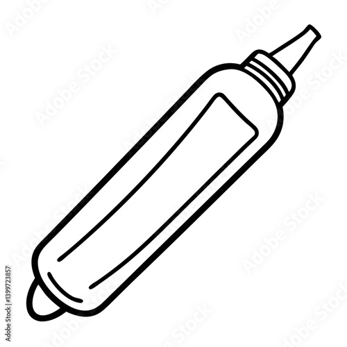 Fresh Smile: Toothpaste Outline Coloring Page