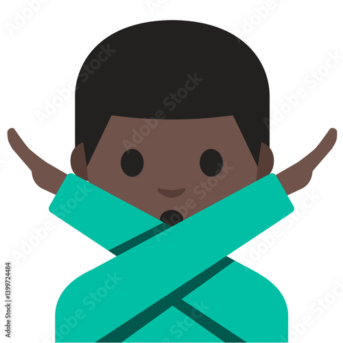 Person gesturing no - dark skin
