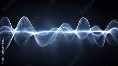 Visual representation of sound waves expa-4 - digital waveform shadow waves