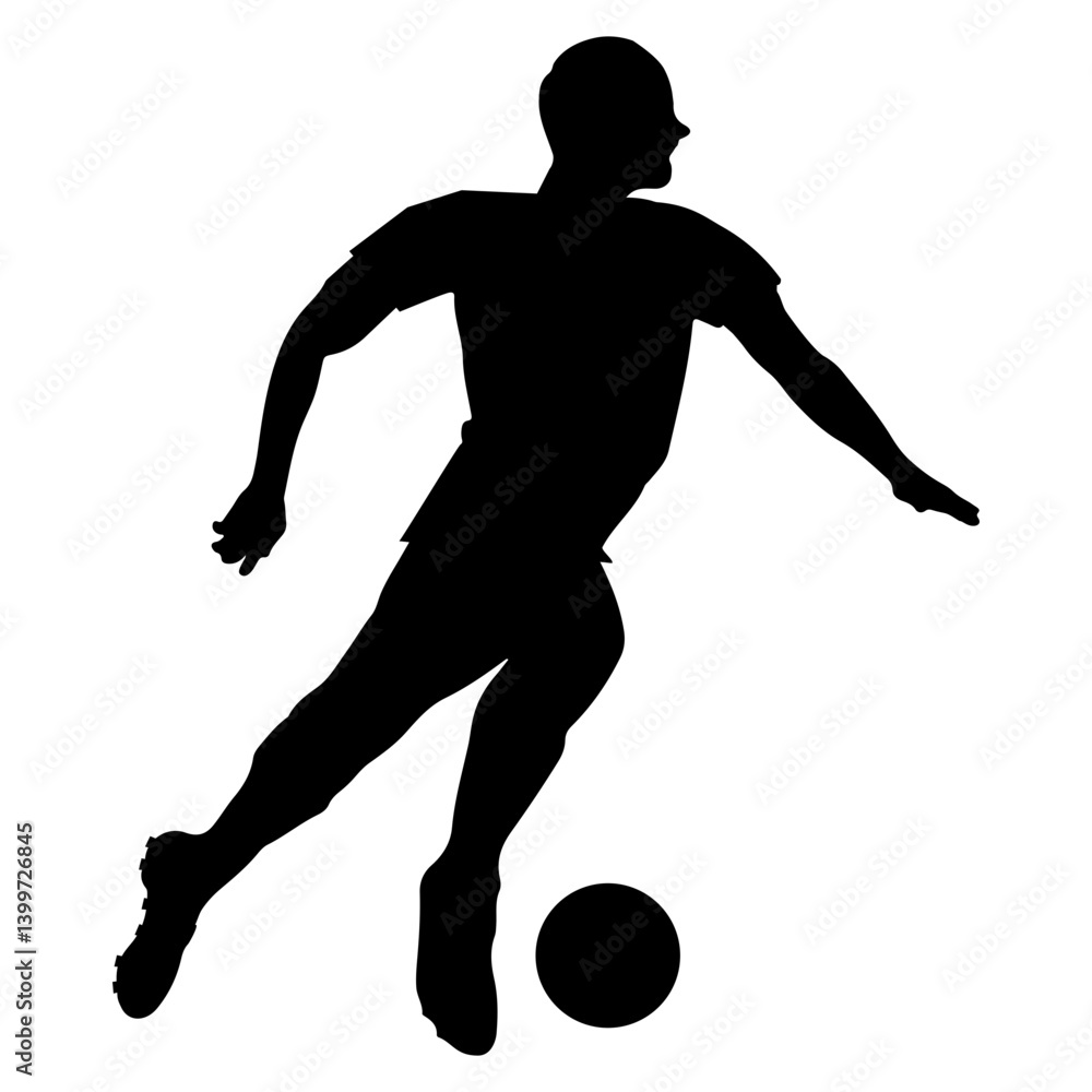 Obraz premium Soccer Player Silhouette
