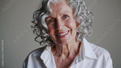 The Smiling Elderly Woman