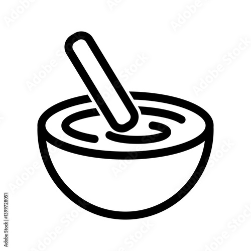 Mixing Bowl icon vector image. Suitable for mobile apps, web apps and print media.