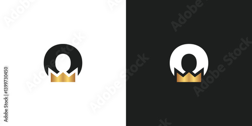 Letter O with Crown Logo Design