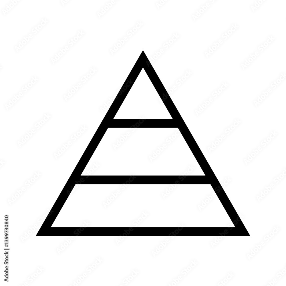 Pyramid Chart icon vector image. Suitable for mobile apps, web apps and print media. Pyramid Chart icon vector image. Suitable for mobile apps, web apps and print media.