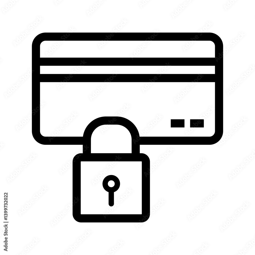 Secure Card icon vector image. Suitable for mobile apps, web apps and print media. Secure Card icon vector image. Suitable for mobile apps, web apps and print media.
